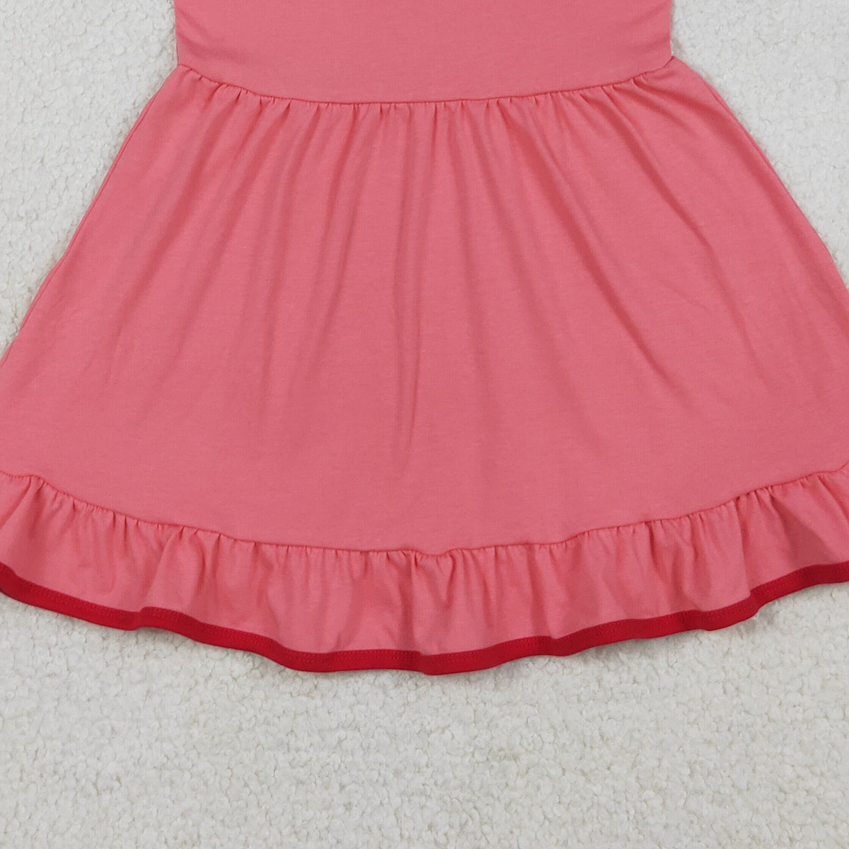 RTS NO MOQ GSD0656 Baby Girls Sleeveless Watermelon Red Ruffle Dresses Cute Infant Girl's Summer Dress