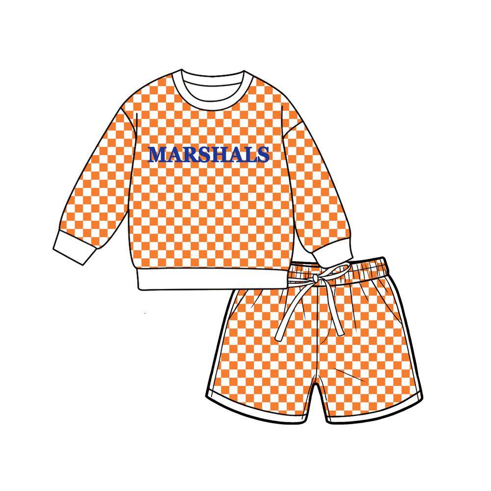 custom moq 5 mix size XY070402 Baby Kids Orange Top And Pants Casual Fashion Outfit Set