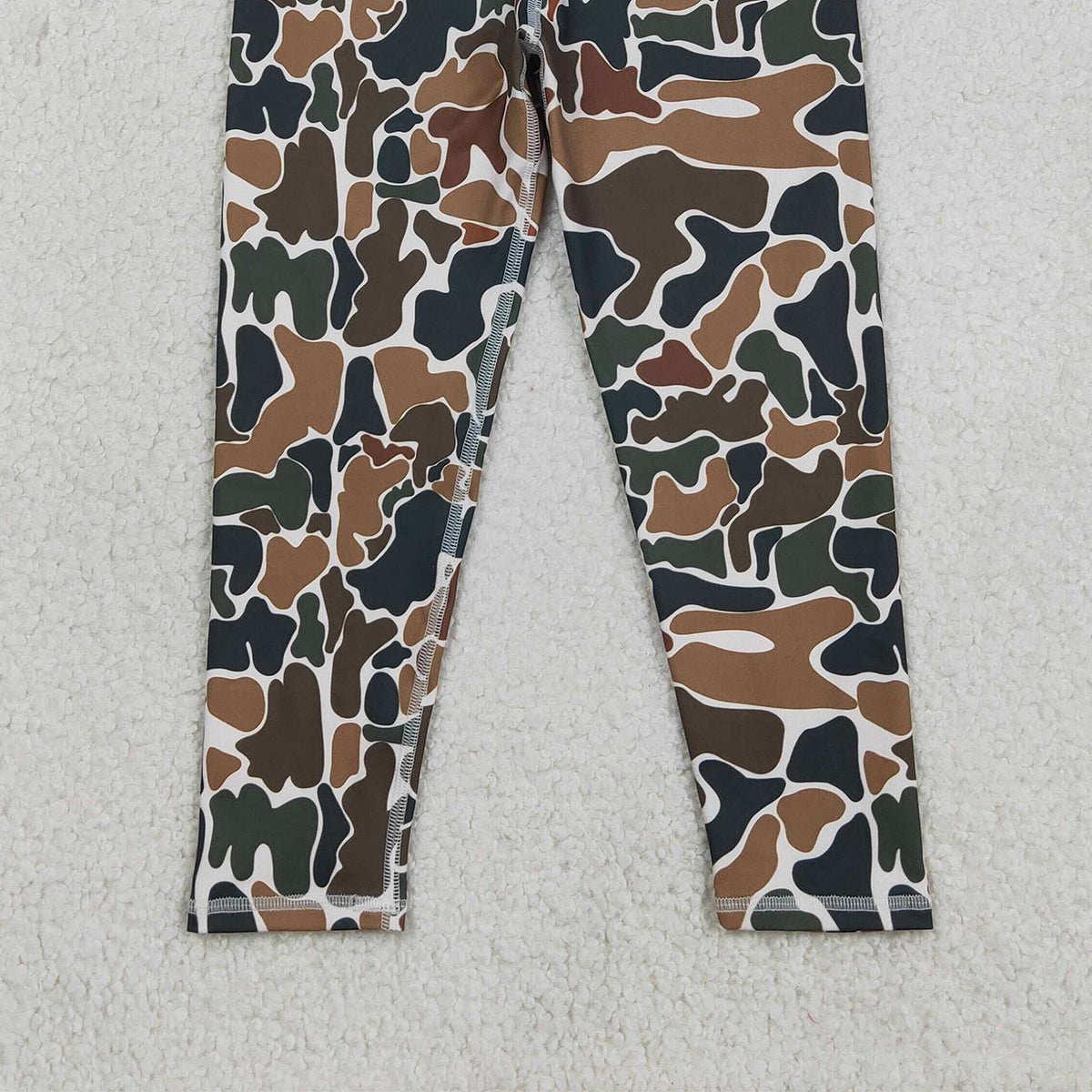 RTS NO MOQ P0690 Baby Girls Southern Dark Brown Camo Active Legging Pants Yoga Bottoms for Toddlers Girls