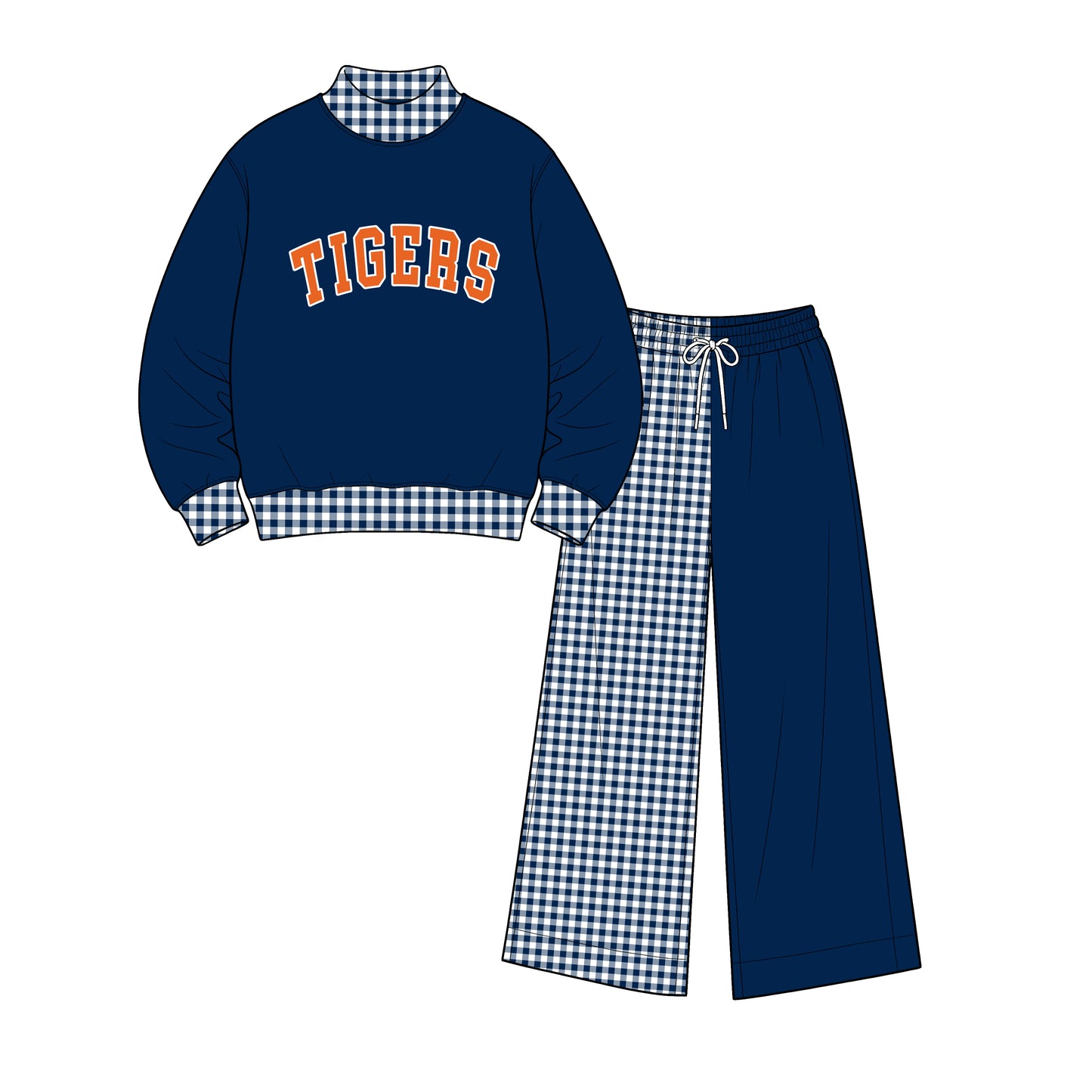custom moq 5 mix size  XY072304 Baby Kids Letter Printed Long Sleeve Tops Patchwork Pants Team Casual Set