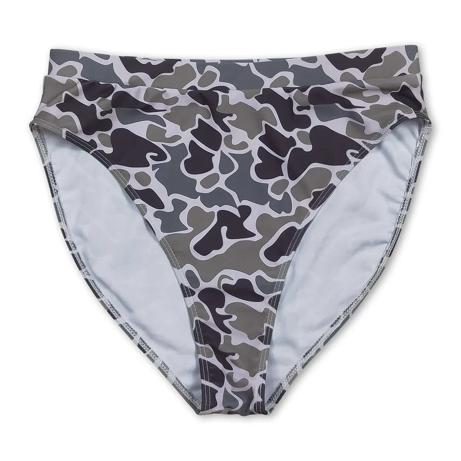 RTS NO MOQ Sibling Adult Women Western Camouflage Top Bummies 2pcs Bikini Swimsuits Sets