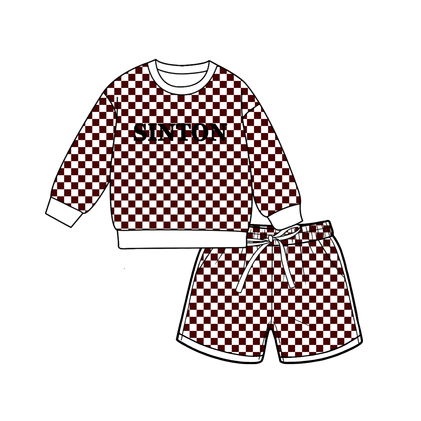 custom moq 5 mix size XY070302 Baby Kids Navy Red Top And Pants Daily Clothes Sets