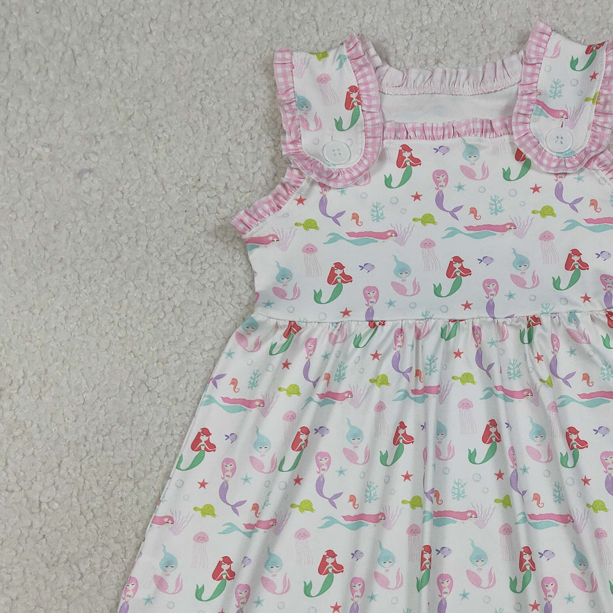 RTS NO MOQ GSD2142 Cute Clothes Baby Girls Sleeveless Knee-Length Dress Cute Summer Dress
