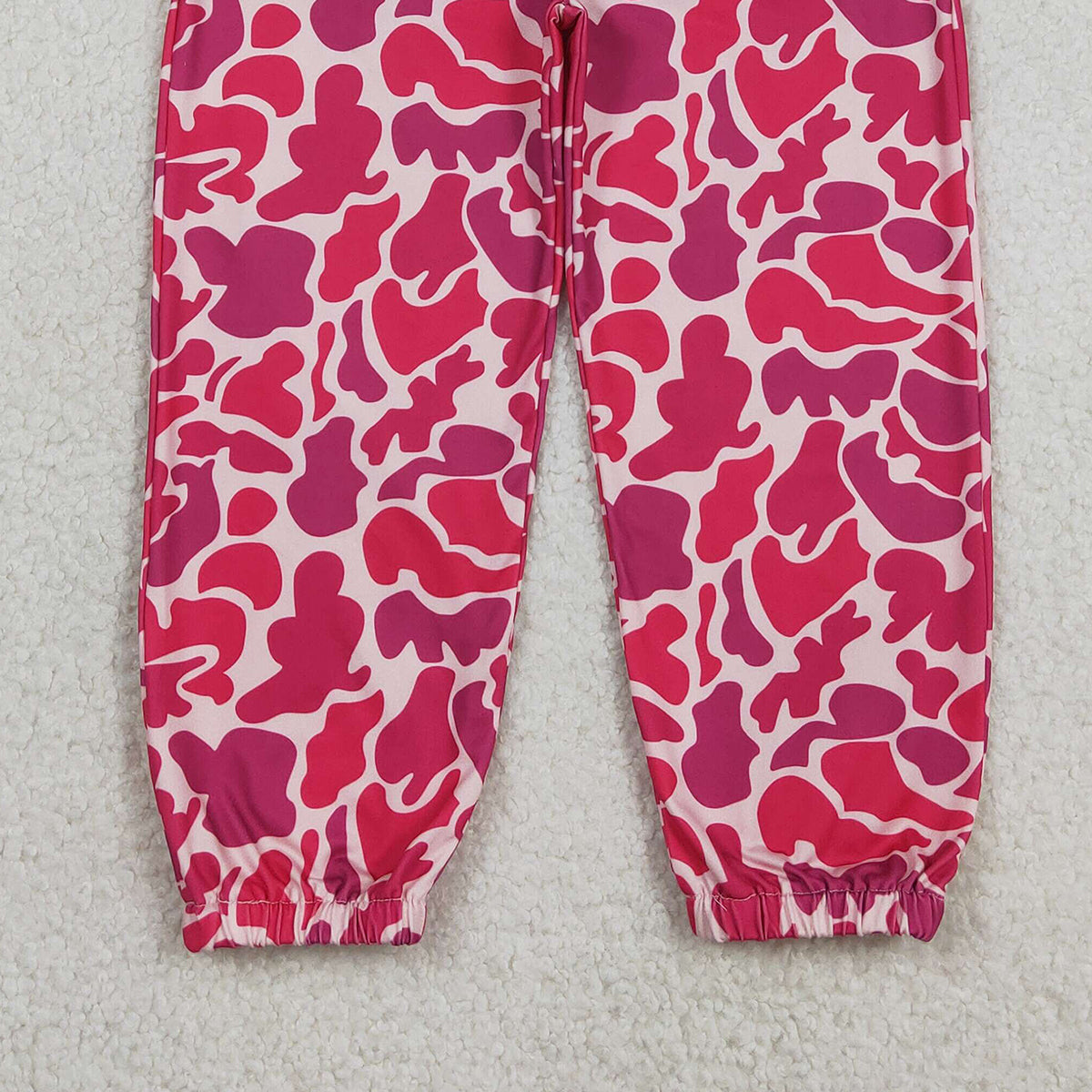 RTS NO MOQ P0696 Baby Girls Hot Pink Camouflage Jogger Pants with Pockets Bottoms Casual Kids' Clothing