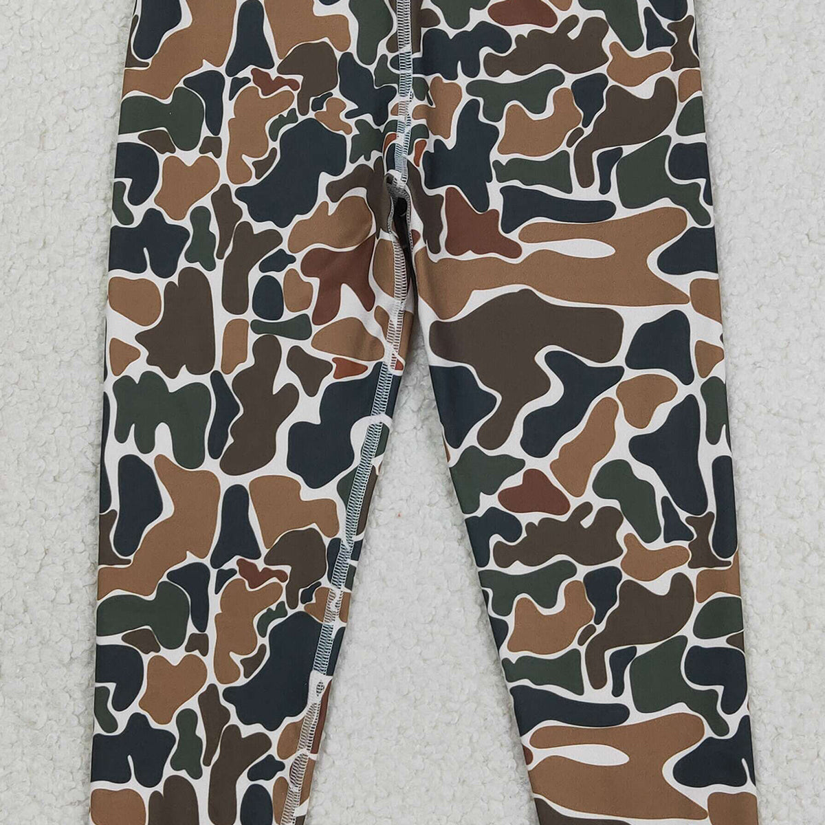 RTS NO MOQ P0690 Baby Girls Southern Dark Brown Camo Active Legging Pants Yoga Bottoms for Toddlers Girls