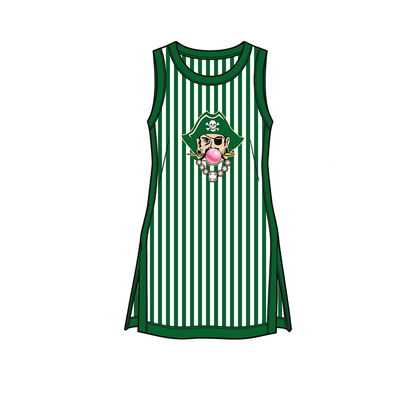 custom moq 5 mix size XY071704 Baby Girls Stripe Summer Sleeveless Knee Length Team Dress