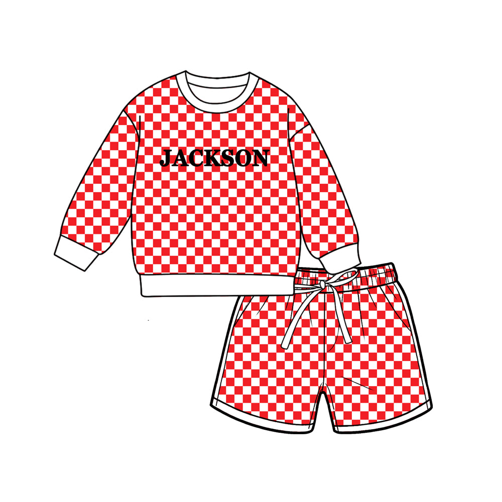 custom moq 5 mix size XY070403 Baby Kids Red Top And Pants Casual Fashion Outfit Set
