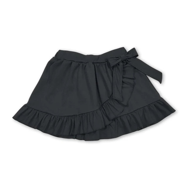 RTS NO MOQ Sibling Baby Girls Yoga Active Ruffle Skirt Shorts Bottoms
