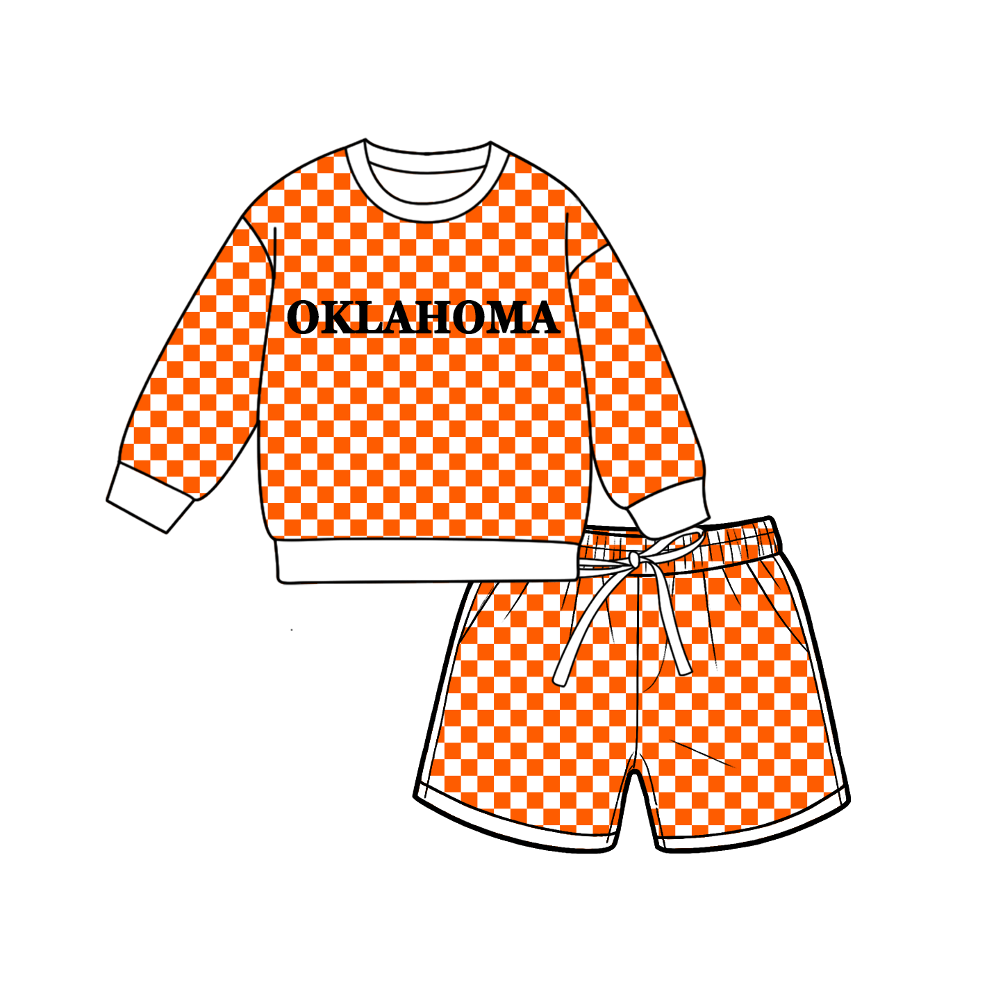 custom moq 5 mix size XY070303 Baby Kids Orange Top And Pants Daily Clothes Sets