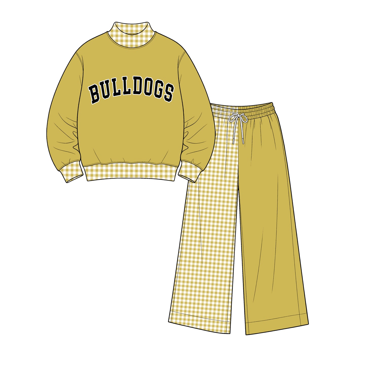 custom moq 5 mix size  XY072304 Baby Kids Letter Printed Long Sleeve Tops Patchwork Pants Team Casual Set