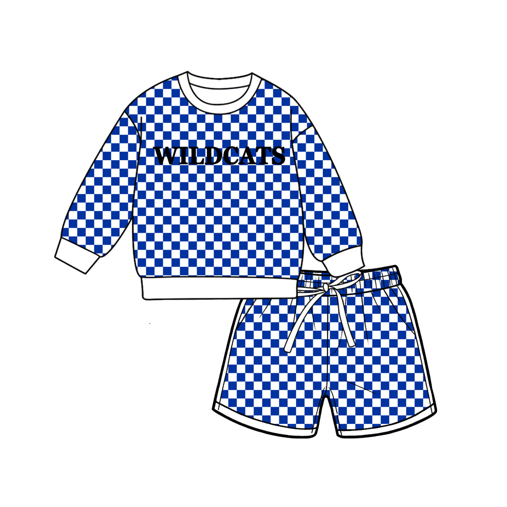 custom moq 5 mix size XY070405 Baby Kids Blue Top And Pants Casual Fashion Outfit Set
