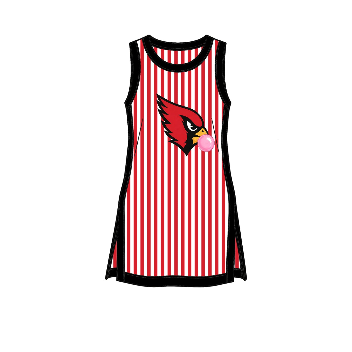custom moq 5 mix size XY071704 Baby Girls Stripe Summer Sleeveless Knee Length Team Dress