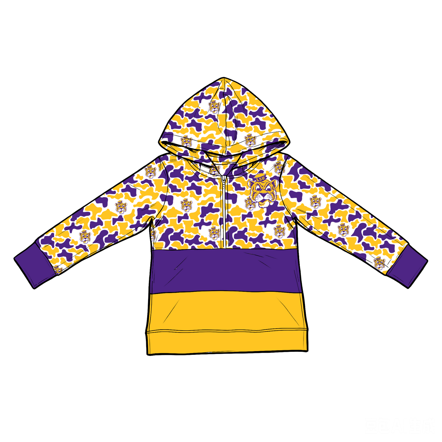 custom moq 5 mix size XY062502 Baby Kids Camouflage Long Sleeve Hooded Sweatshirt Top