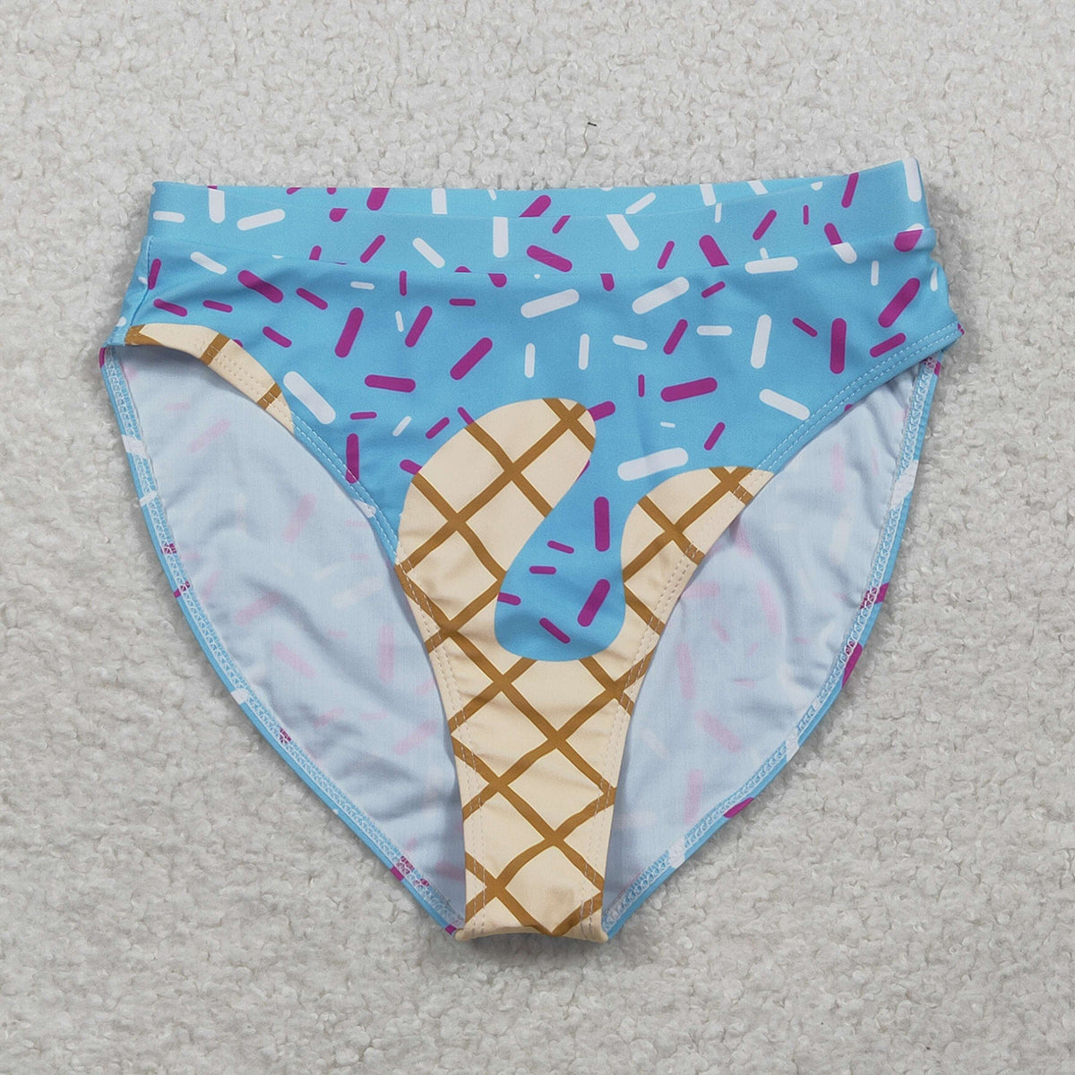 RTS NO MOQ S0575+S0576 Adult Women's Blue Drip Sprinkles Team Swimsuit