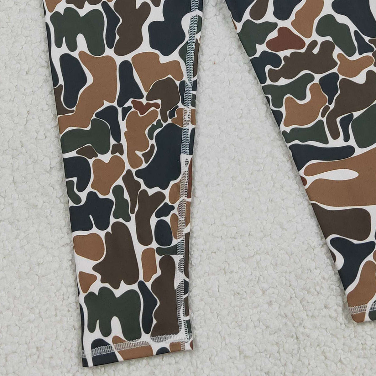 RTS NO MOQ P0690 Baby Girls Southern Dark Brown Camo Active Legging Pants Yoga Bottoms for Toddlers Girls