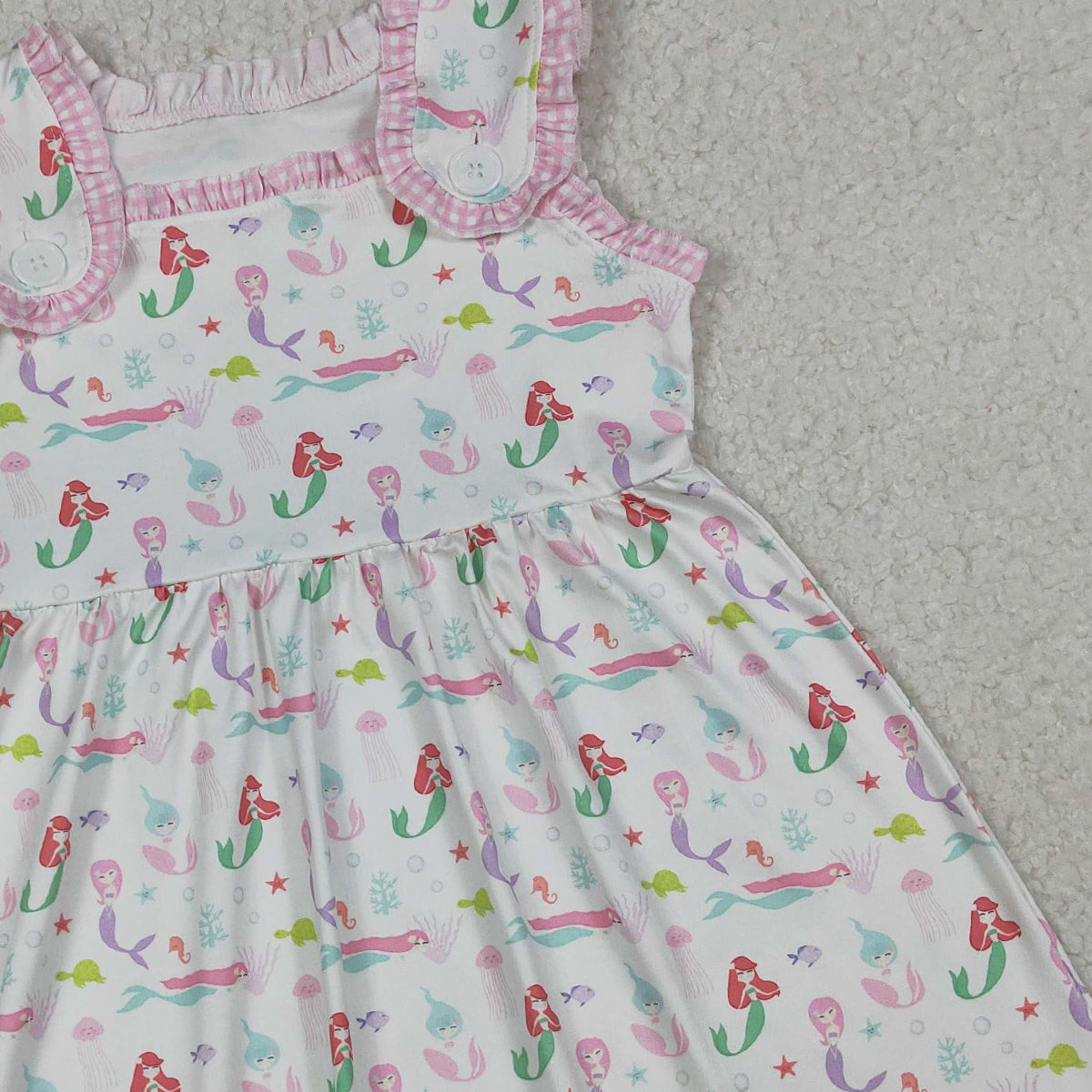 RTS NO MOQ GSD2142 Cute Clothes Baby Girls Sleeveless Knee-Length Dress Cute Summer Dress