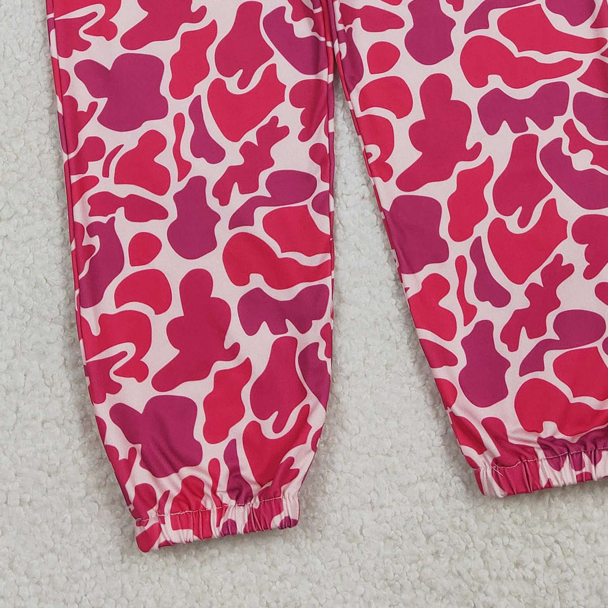 RTS NO MOQ P0696 Baby Girls Hot Pink Camouflage Jogger Pants with Pockets Bottoms Casual Kids' Clothing