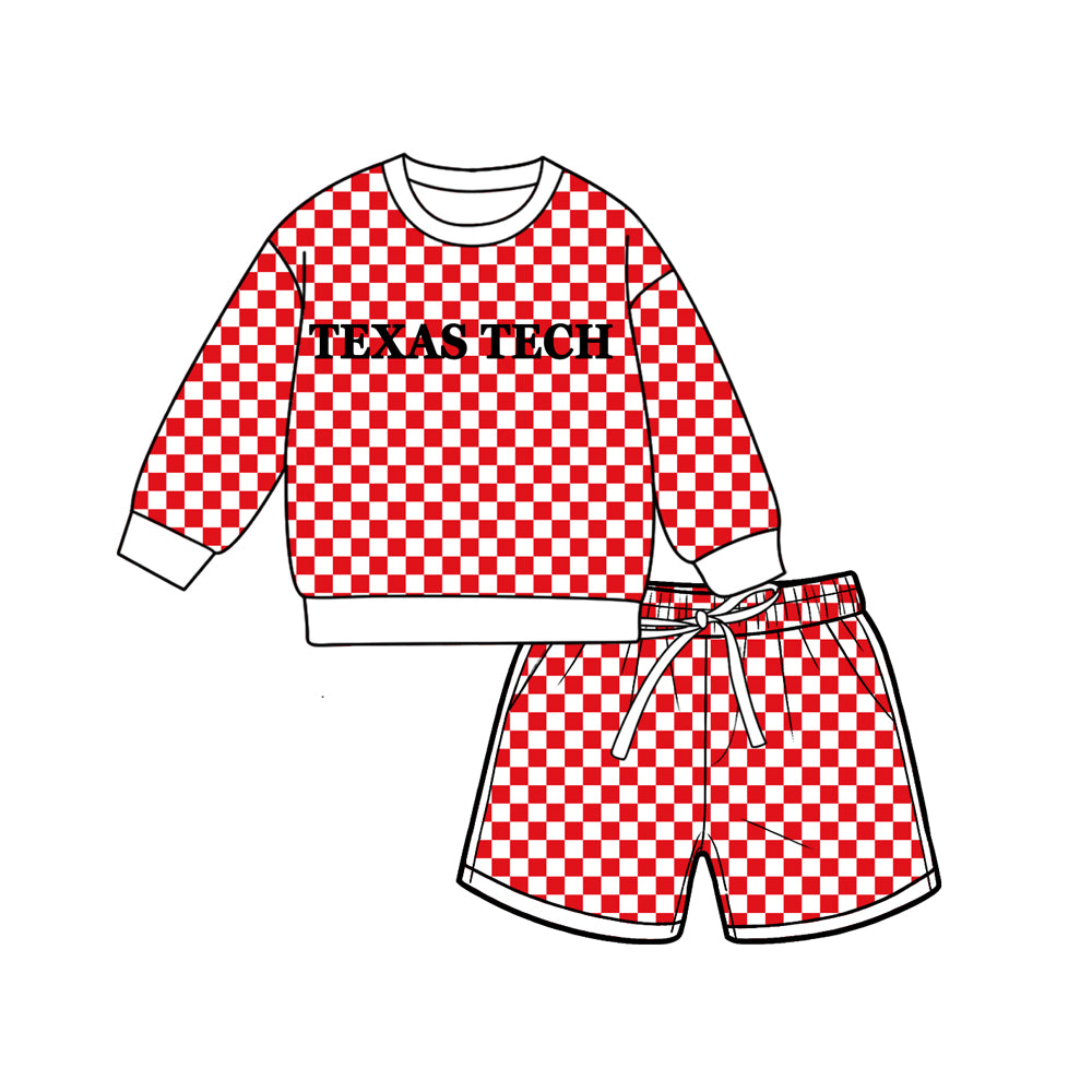 custom moq 5 mix size XY070406 Baby Kids Red Top And Pants Casual Outfit Set