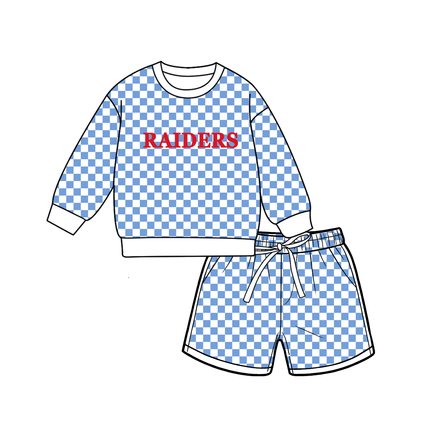custom moq 5 mix size XY070305 Baby Kids Light Blue Top And Pants Daily Clothes Sets