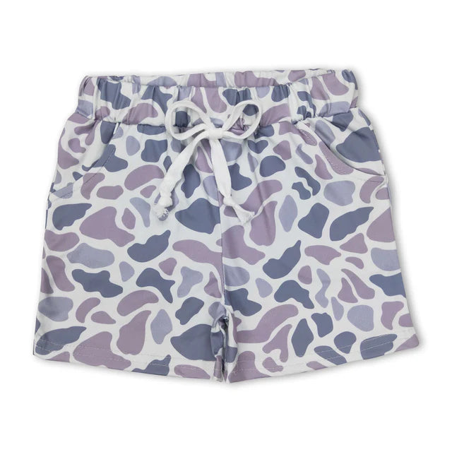 RTS NO MOQ（In Stock)Baby Boys Green Camo Summer Shorts Bottoms