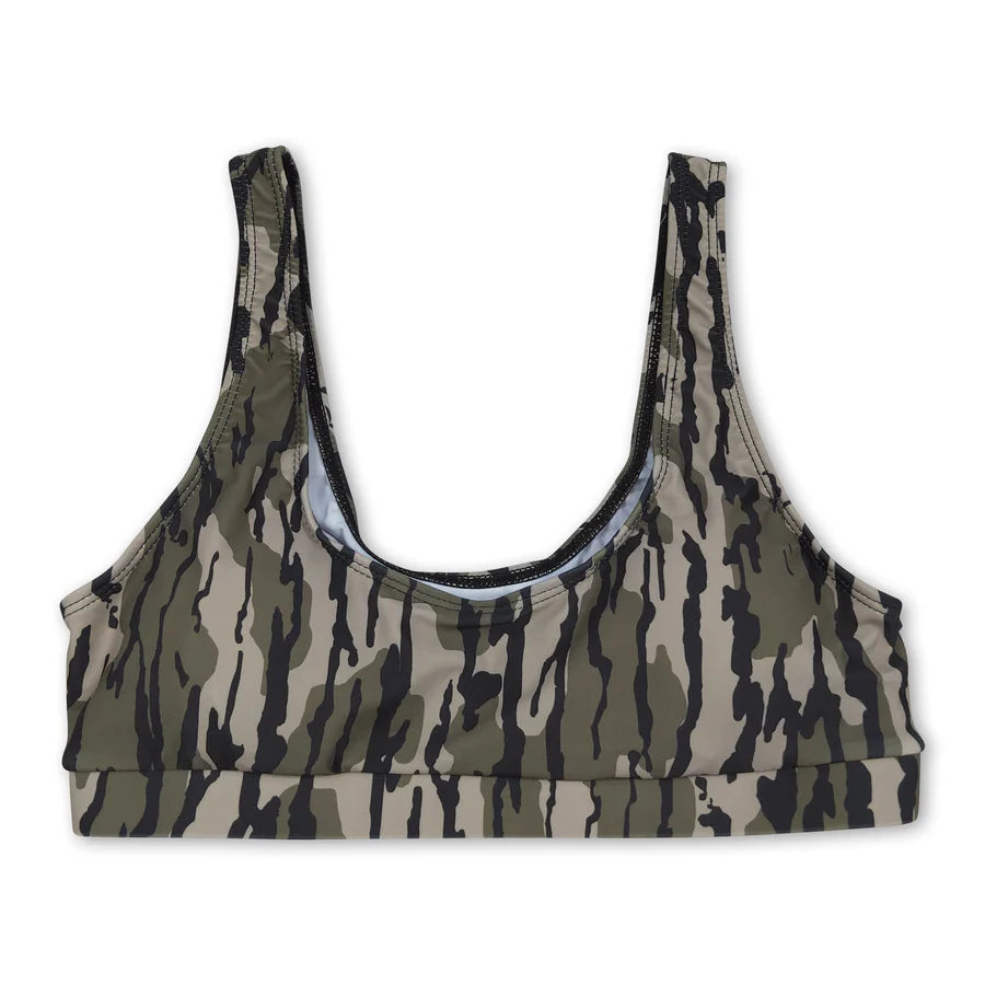 RTS NO MOQ Sibling Adult Women Western Camouflage Top Bummies 2pcs Bikini Swimsuits Sets