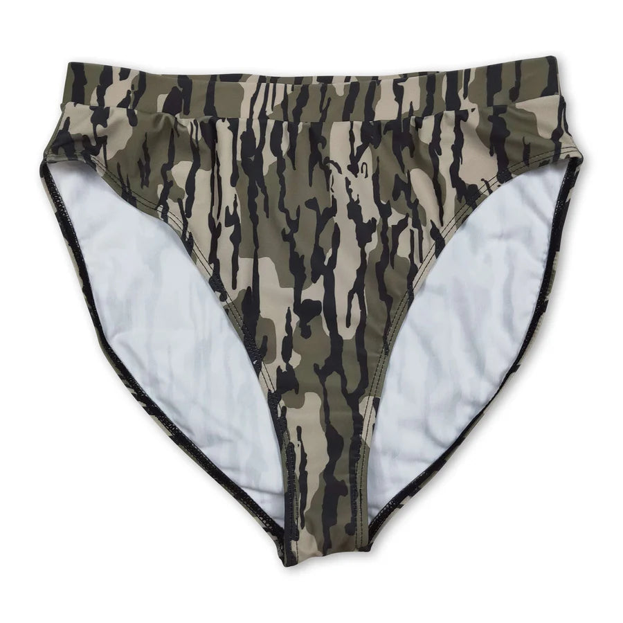 RTS NO MOQ Sibling Adult Women Western Camouflage Top Bummies 2pcs Bikini Swimsuits Sets