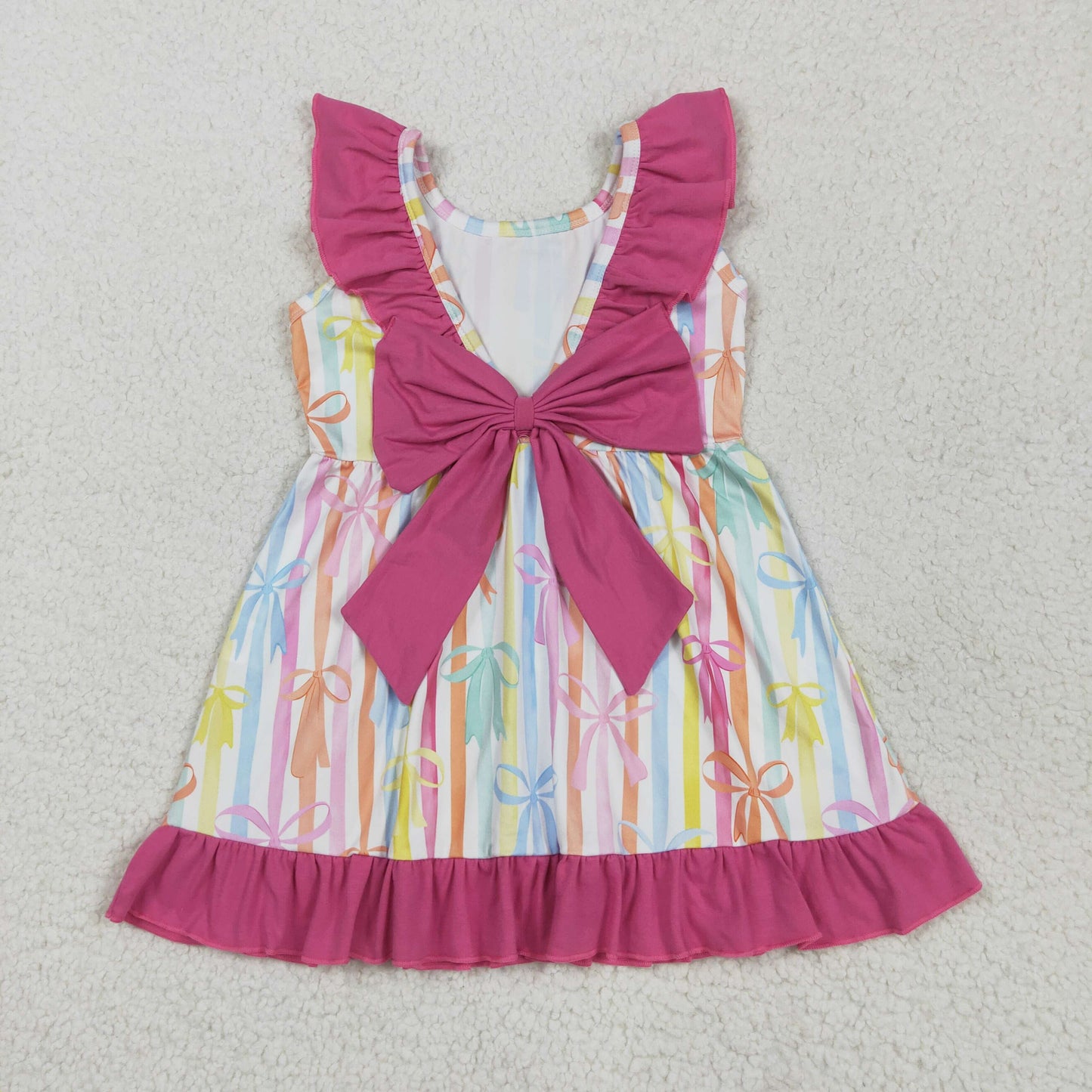 RTS NO MOQ Sibling Baby Girls colorful Summer Mixed Outfit and dress
