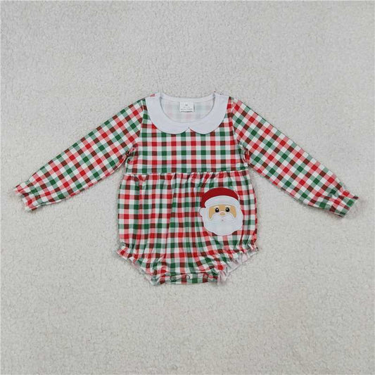 RTS NO MOQ（In Stock) LR2357 Embroidered Christmas long-sleeved jumpsuit