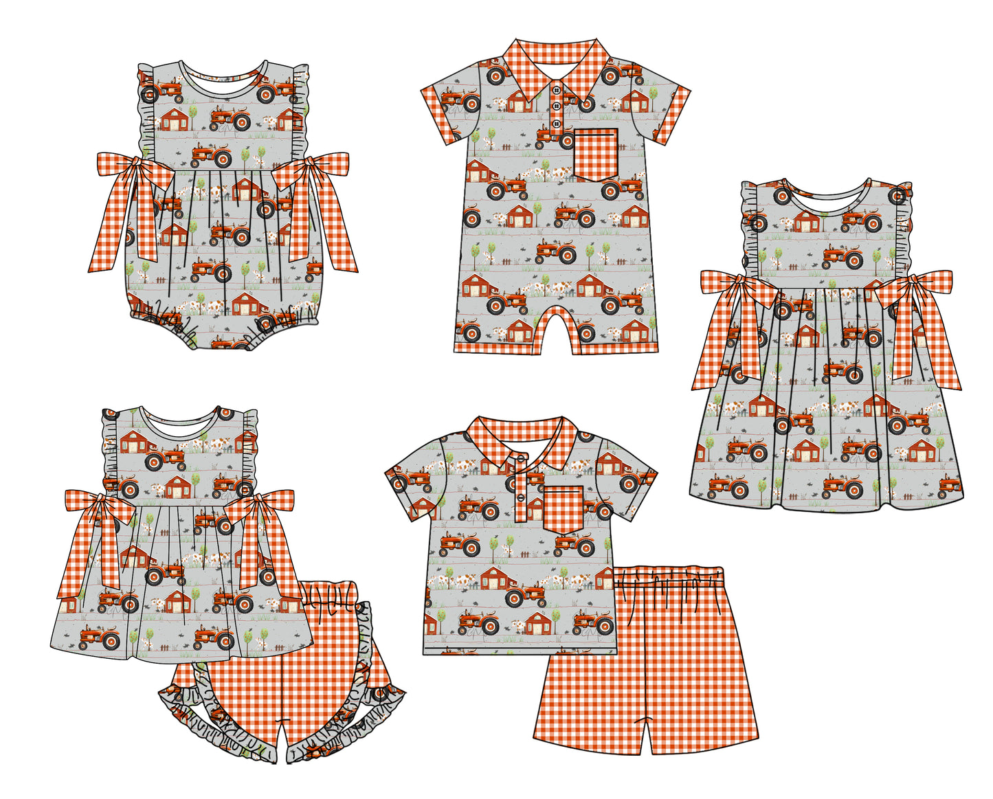11.15 custom each style moq 5eta 4-6week Sibling Sister baby girl short sleeve shorts sets and sets 2 and girls romper and boy romper and dress match design