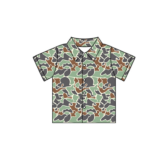 10.3 custom each style moq 5 eta 4-6week baby girls clothes camouflage short sleeve top