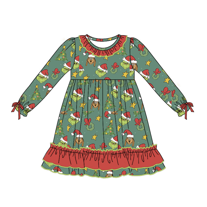 7.23 custom each style moq 5eta 4-6week Sibling Sister Christmas baby girls sets and dress and rompers match family design