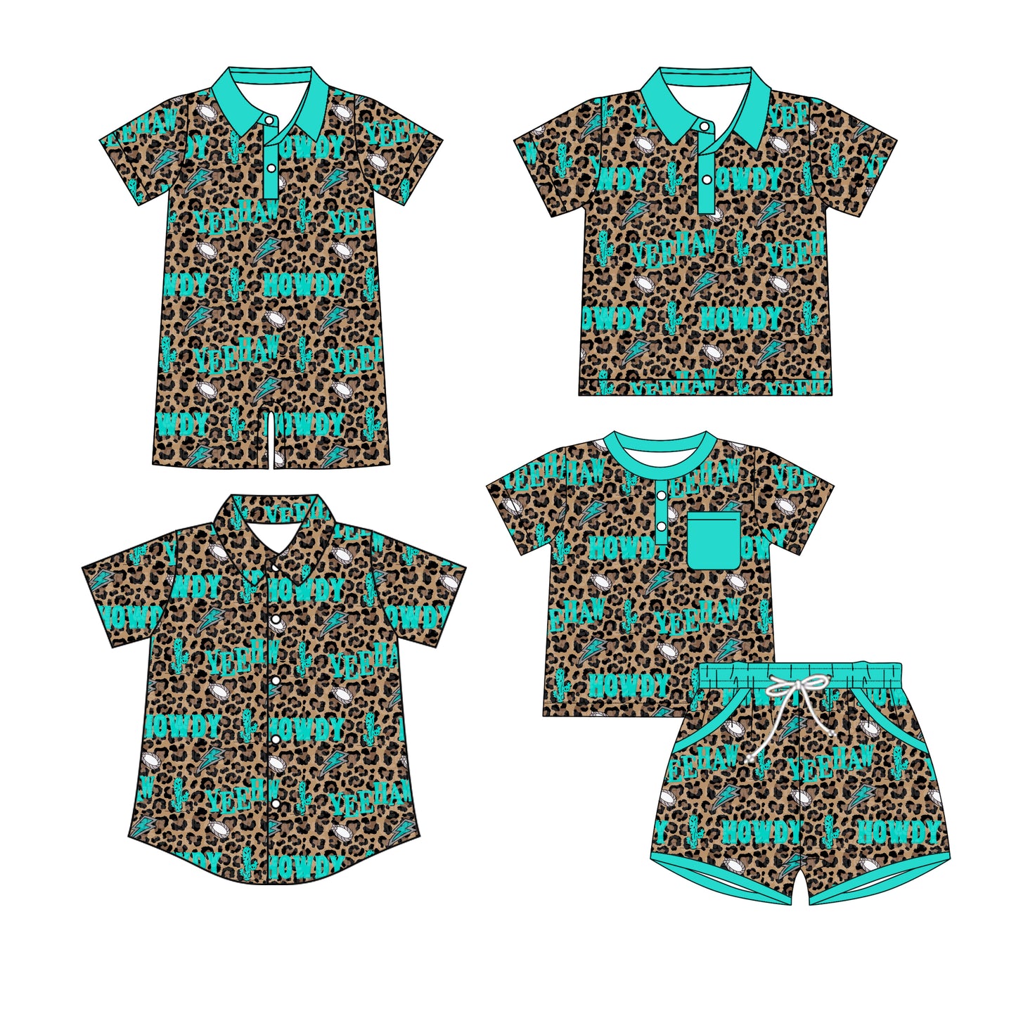 25.10.14 custom each style moq 5 eta 6-8 week Sibling Sister howdy baby boy short sleeve shorts sets and boy rompers and top 2 match family design