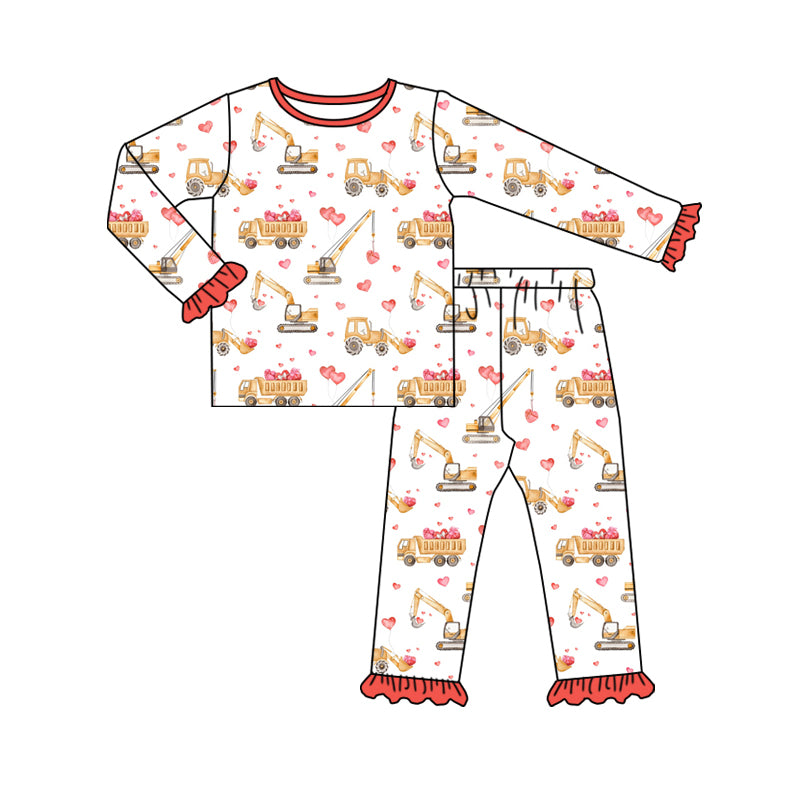 10.16 custom each style moq 5eta 4-6week Sibling love red and white baby girls sets and rompers match family design