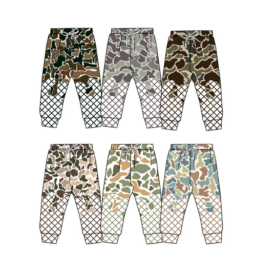 25.9.16 custom each style moq 8 eta 6-8week Sibling Sisters camouflage baby boy long pants 6 match family design