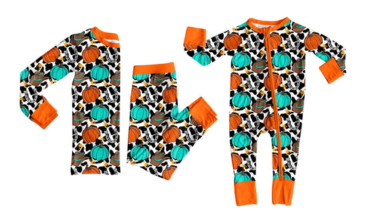 25.7.5 custom each style moq 5eta 4-6week Sibling Sisters pumpkin baby boy long sleeve pants sets and rompers match family design