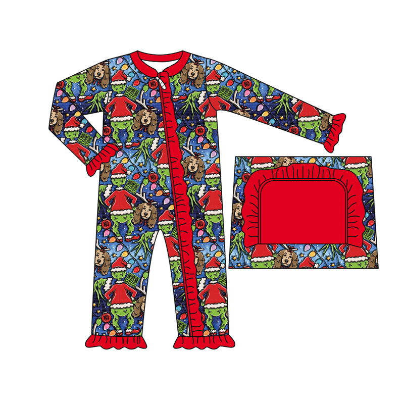 8.13 custom each style moq 5eta 4-6week Sibling Sister Christmas baby girl sets and dress and rompers match family design