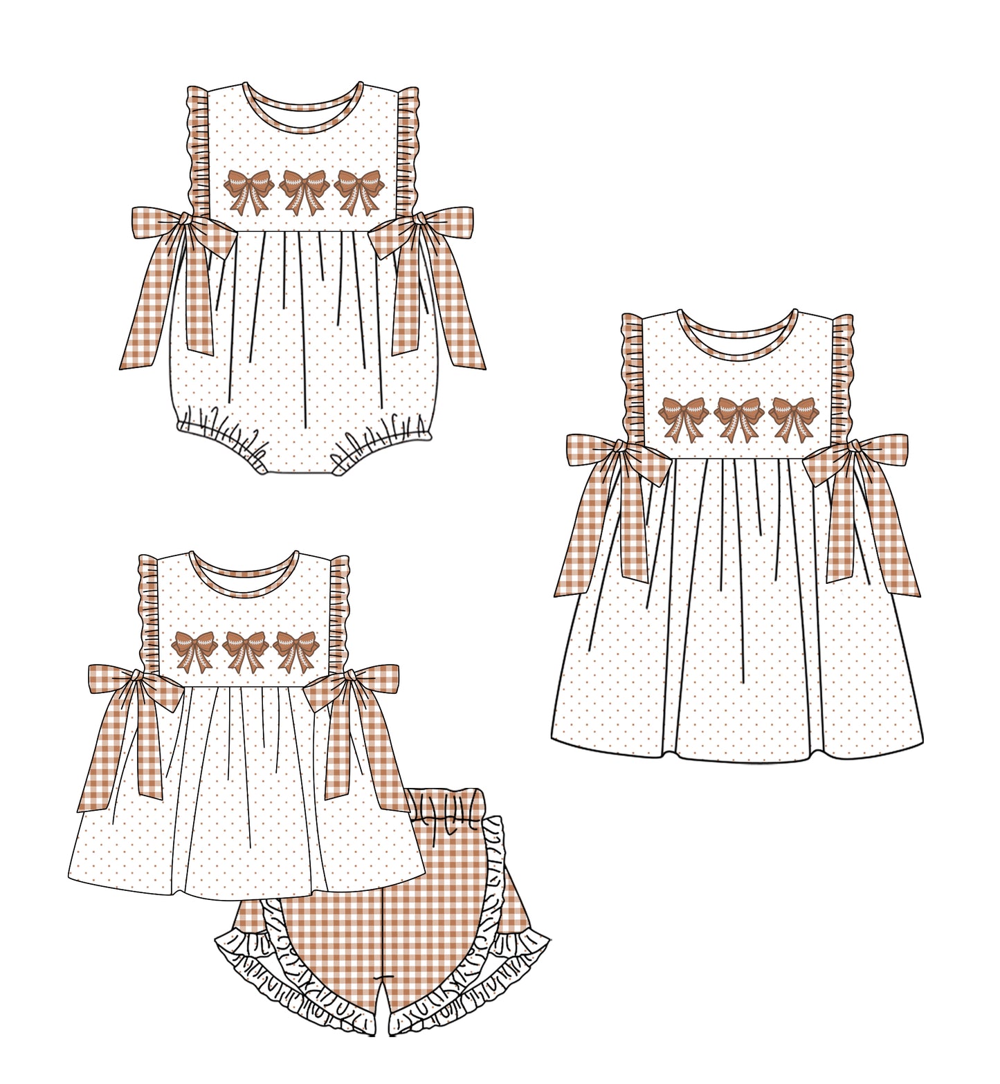 12.19 custom each style moq 5eta 4-6week Sibling Sister bow baby girl short sleeve shorts sets and dress and rompers match family design
