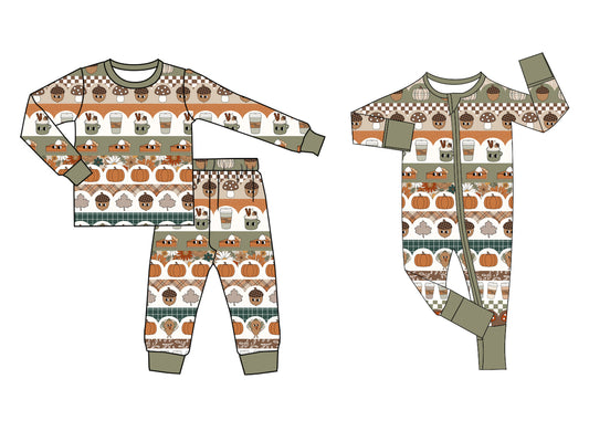25.6.2 custom each style moq 5eta 4-6week Sibling Sisters pumpkin cake baby girl long sleeve pants sets and rompers match family design
