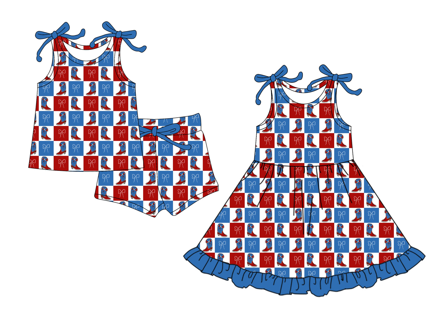 25.12.11 custom each style moq 5 eta 6-8week Sibling Sister boot bow baby short sleeve shorts sets and dress match design