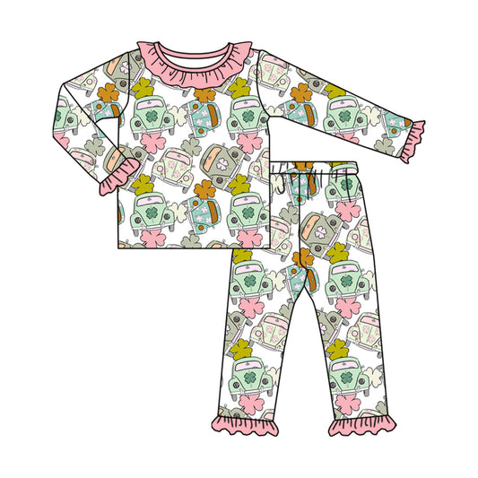 25.9.3 custom each style moq 5eta 4-6week Sibling Sisters Car baby girl clothes long sleeve pants sets and romper match family design