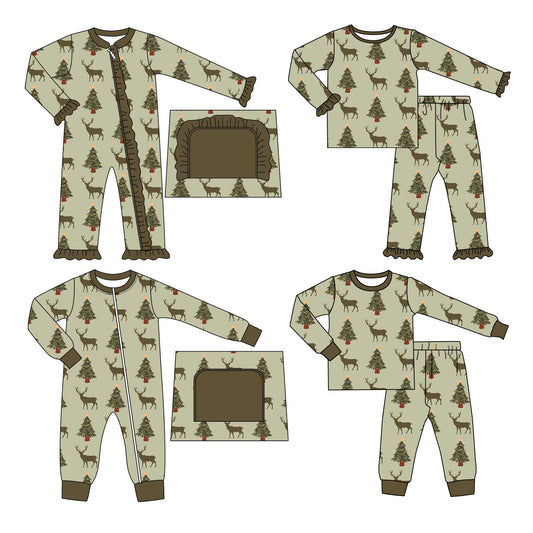25.5.15 custom each style moq 5eta 4-6week Sibling Sisters Christmas baby girl long sleeve pants sets 1 and sets 2 and romper 1 and romper 2 match family design