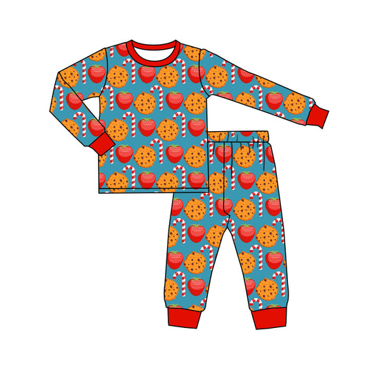 7.25 custom each style moq 5eta 4-6week Sibling Sister Christmas strawberry baby boys sets and rompers match family design