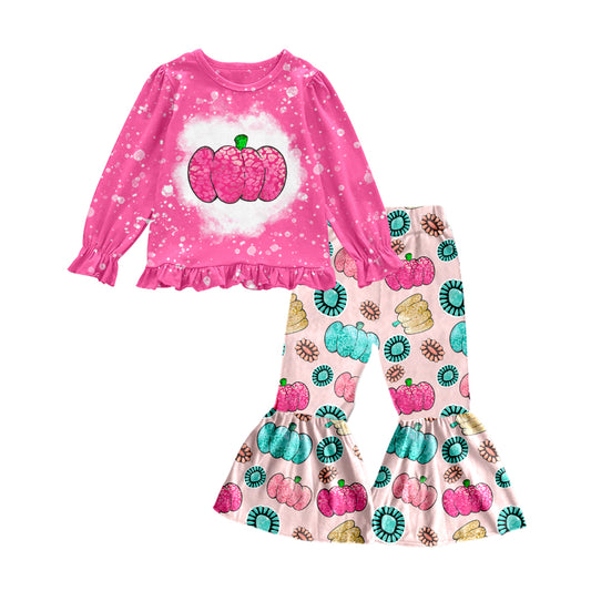 5.29 custom each style moq 5eta 4-5week Sibling Sister Halloween pumpkin pink girls outfits dress and baby romper and jumpsuit match family design