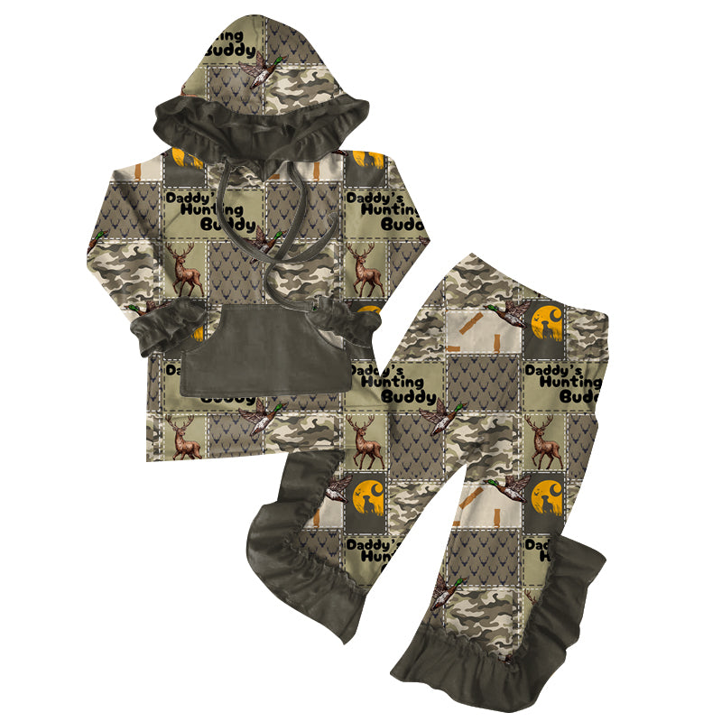 25.6.14 custom each style moq 5eta 4-6week Sibling Sisters hooded baby girl long sleeve pants sets 1 and sets 4 match family design