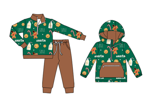 25.7.29 custom each style moq 5eta 4-6week Sibling Sisters Christmas baby boy long sleeve pants sets and top match family design