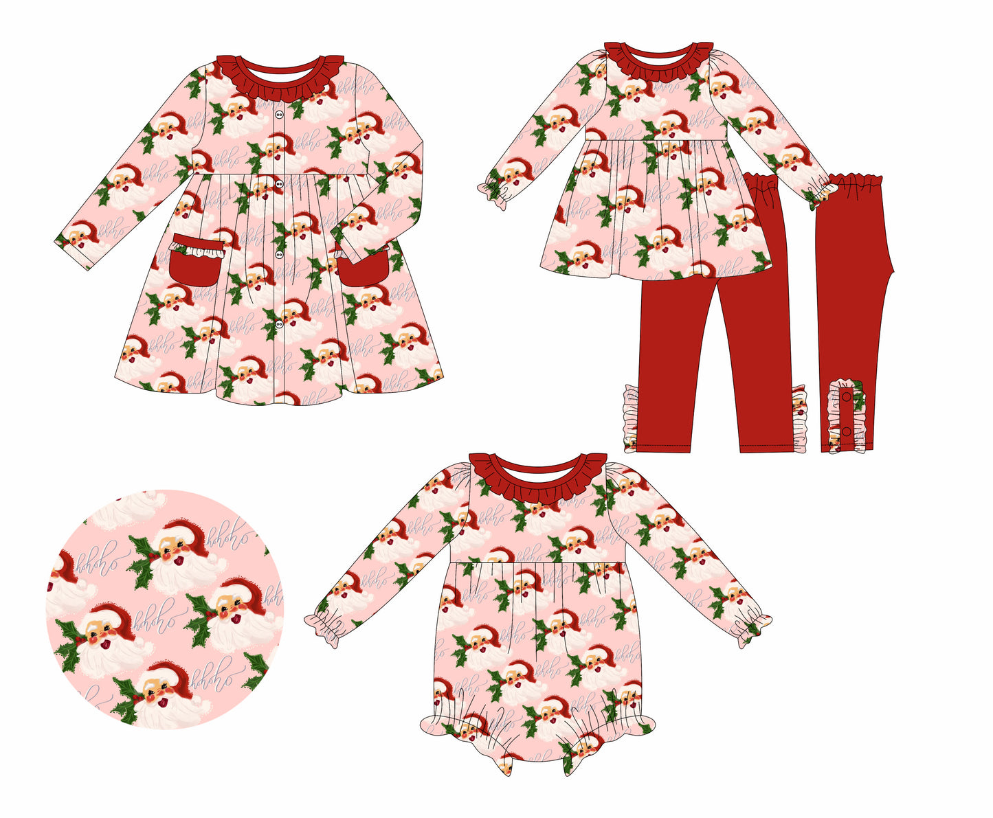 25.5.21 custom each style moq 5eta 4-6week Sibling Sisters Christmas baby girl long sleeve pants sets and dress and rompers match family design