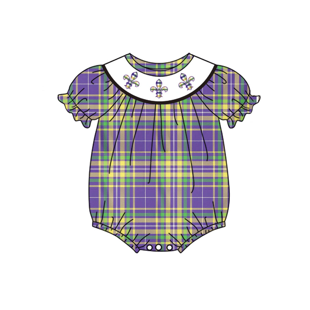 10.12 custom each style moq 5eta 4-6week baby girl clothes mardi purple short sleeve rompers