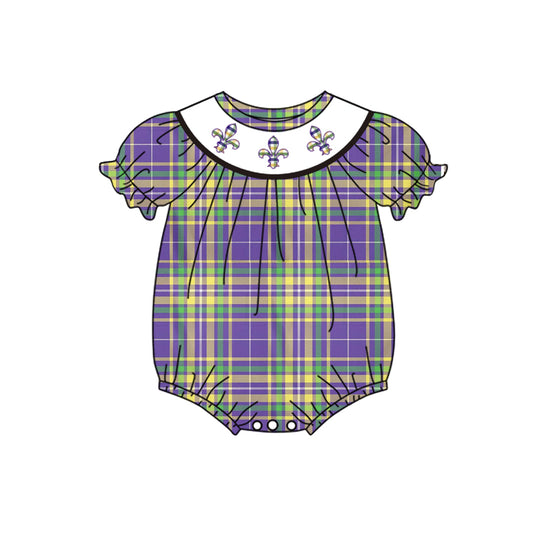 10.12 custom each style moq 5eta 4-6week baby girl clothes mardi purple short sleeve rompers