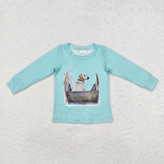RTS NO MOQ ETA 5/7days arrived BT0896 Puppy shotgun blue green long sleeve top