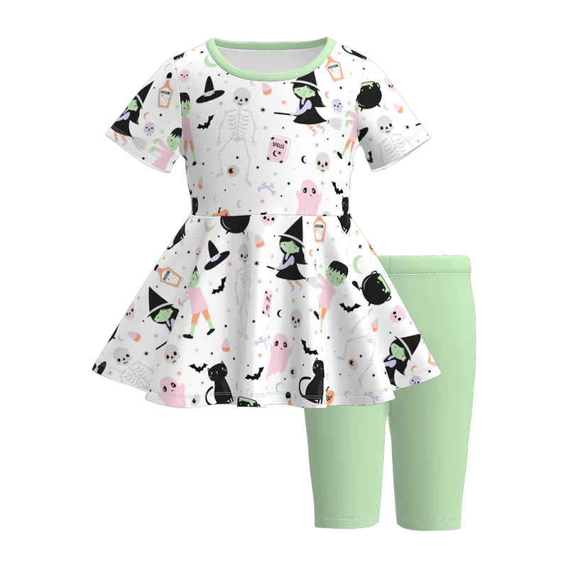 Custom moq 3 eta 7/8week moq 5 baby girl clothes Short Sleeve Pants Sets
